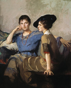 The Sisters, 1921, by Edmund Charles Tarbell (American, 1862 - 1938)