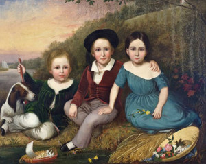 Untitled (Three Toomer Children), 1849, by Lewis Towson Voight