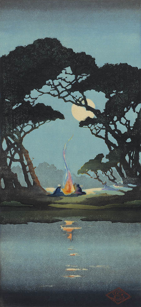 Moonlight on the Cooper River, ca. 1919, by Alice Ravenel Huger Smith (American, 1876–1958). 