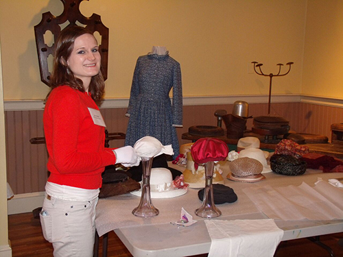 working with textile exhibit at The Museum in Greenwood 2013