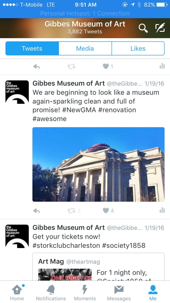 Gibbes Twitter feed screenshot