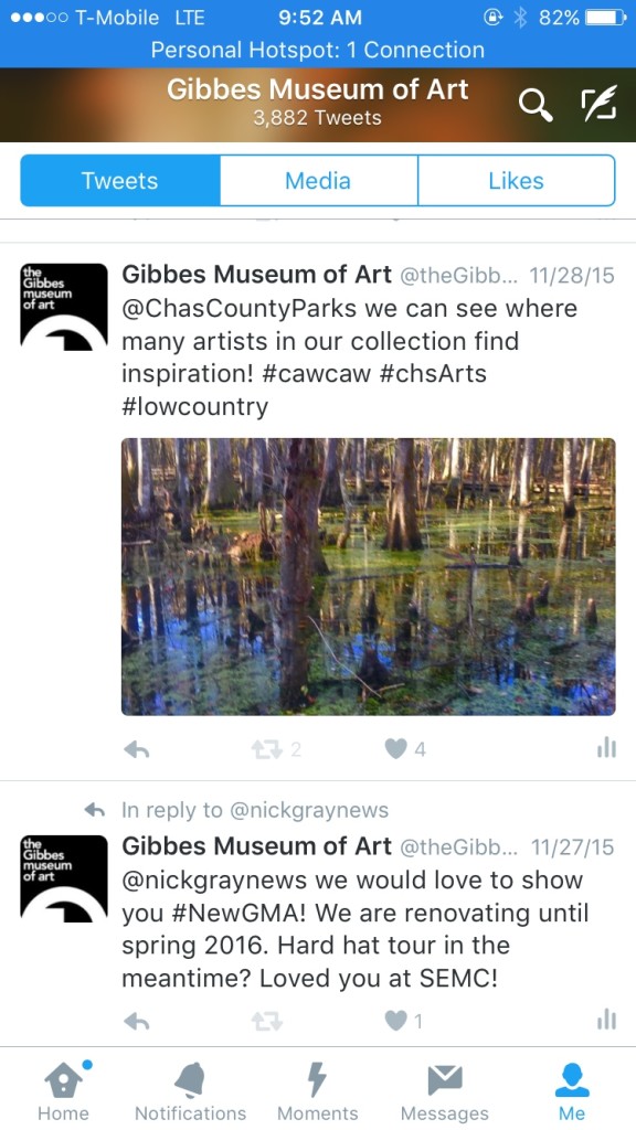 Gibbes Twitter feed screenshot