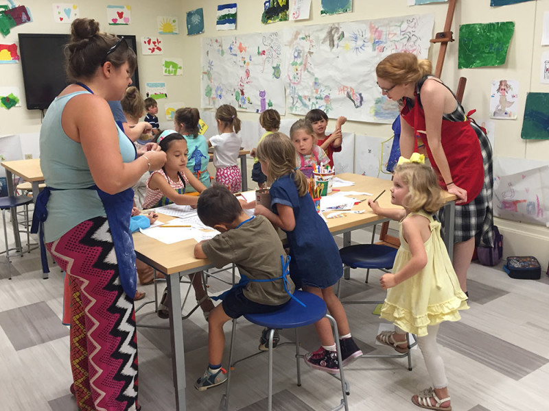 Summer art camp at the Gibbes