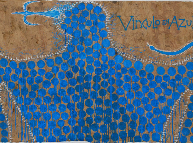 Vinculo en Azul, by José Bedia