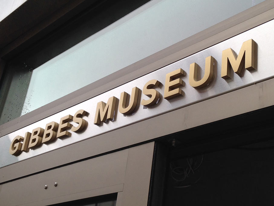 Lettering on the north entrance of the Museum.