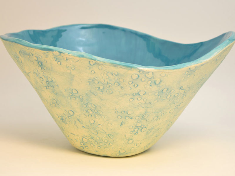 Turquoise Crater Bowl, 2016, by Liv Antonecchia