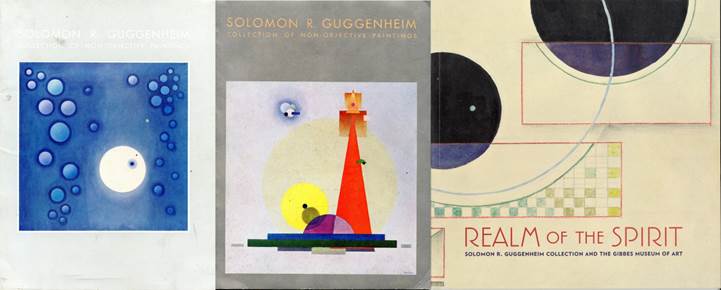 Solomon R. Guggenheim collection catalogs from exhibitions at the Gibbes Museum in 1936, 1938 and 2016. 