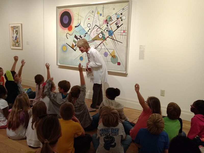 Cane Bay Elementary third-graders react to a Kandinsky painting