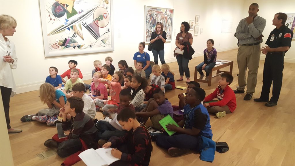 Students learn about non-objective artworks