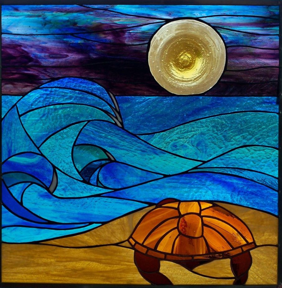 Stained glass panel by Becca Hiester