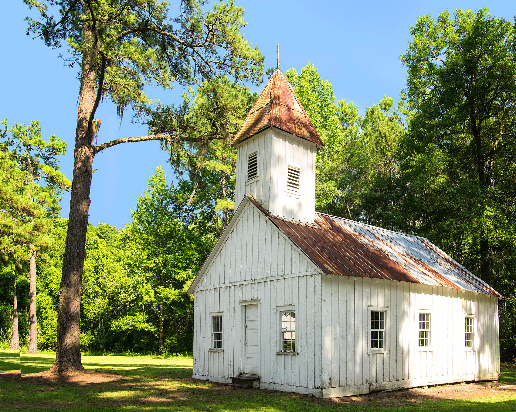 A wooden church in Friendfield Village