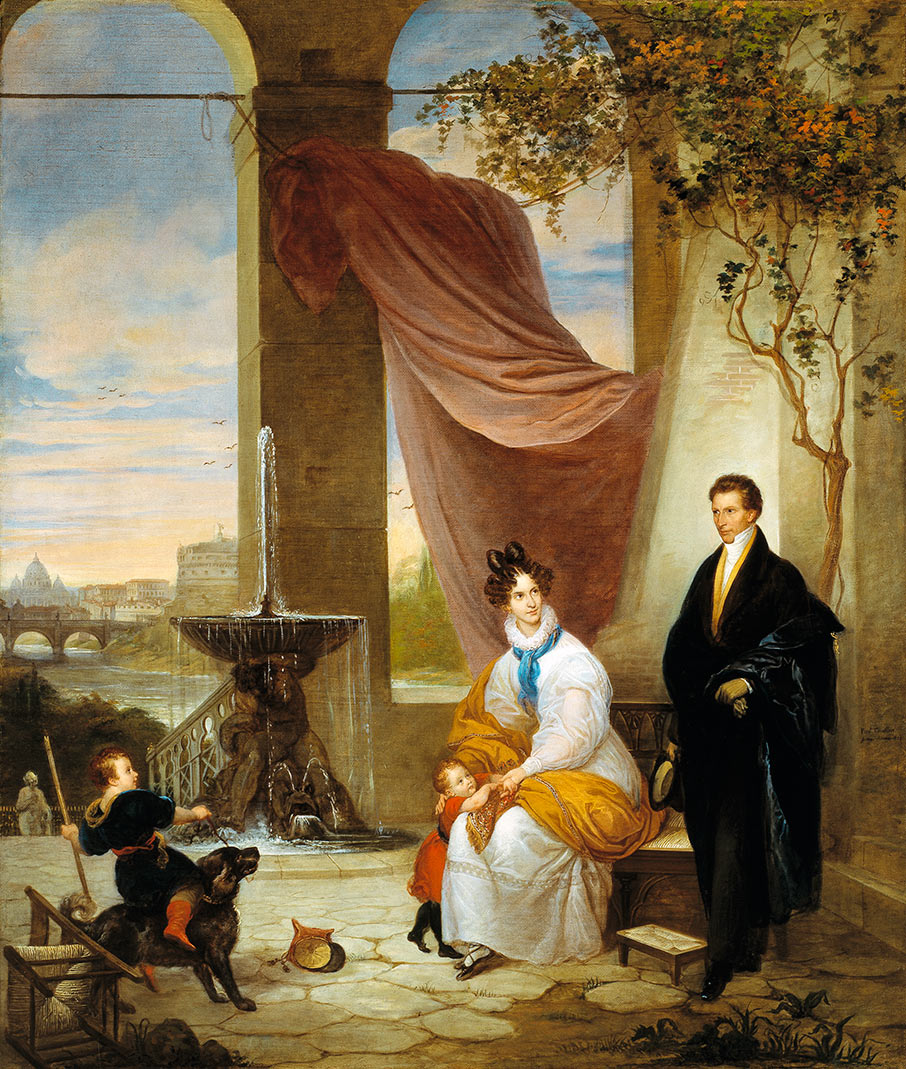 Charles Izard Manigault and His Family in Rome, 1831, by Ferdinando Cavalleri