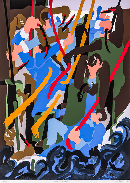 Revolt on the Amistad, 1989, by Jacob Lawrence
