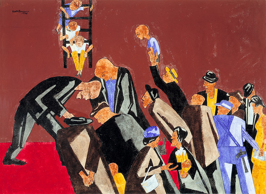 Accident, 1946, by Jacob Lawrence (American, 1917-2000)