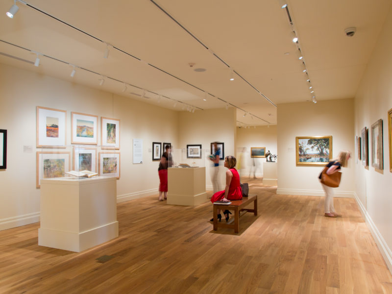 Visitors in the Charleston Renaissance gallery.