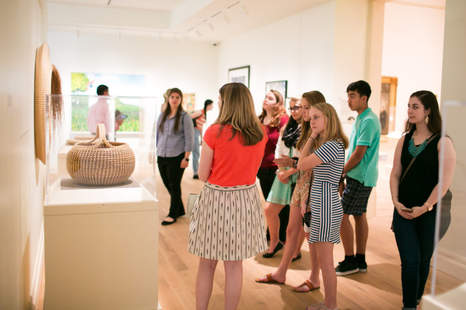 Student tours in the galleries