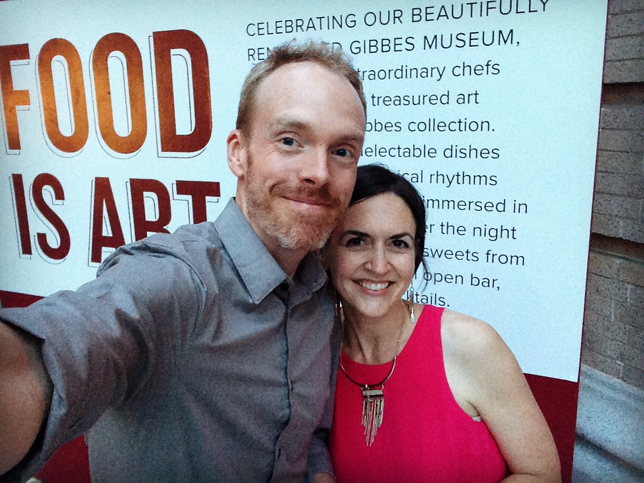 Erin and her co-illustrator and husband, Timothy Banks, snap a selfie before the 2017 Gibbes on the Street.