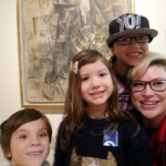 Courtney Soler and her children enjoy the Guggenheim Collection at the Gibbes.