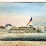 The South View of Fort Mechanic, Charleston, July 4th 1796, from untitled sketchbook, 1796 – 1805, 1796, by Charles Fraser (American, 1782 – 1860); Ink and watercolor on paper; 7 1/4 x 5 1/8 inches; Gift of Alice Ravenel Huger Smith; 1938.036.0013