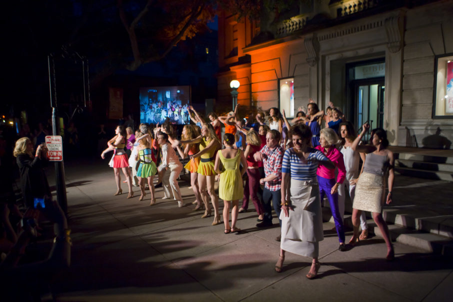 In 2011, Pam participated in a flash mob at the Gibbes' annual Street Party!