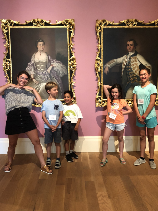 Alongside the campers Gabriela leads, she has had the opportunity to explore Gibbes galleries and learn about the permanent collection. 