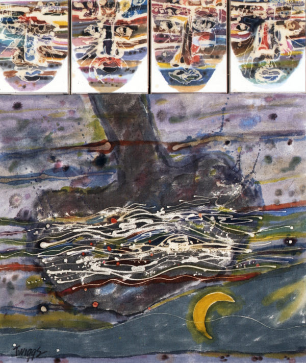 We Have Known Rivers, 1992, by Leo Twiggs; batik; 40 x 34 ½ inches; courtesy of the artist.