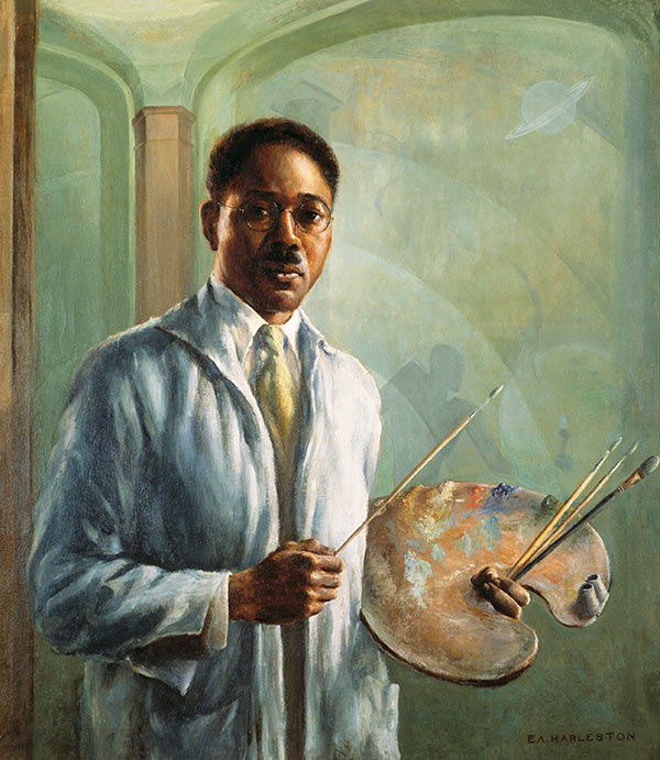 Edwin Harleston, Portrait of Aaron Douglas, 1930, oil on canvas. (Gibbes Museum of Art)