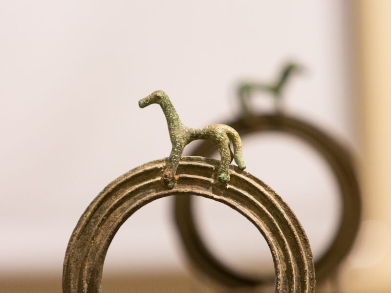 Bronze handles with horses